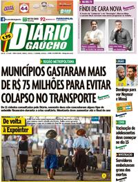 Capa do jornal Diário Gaúcho 04/09/2021