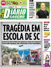 Capa do jornal Diário Gaúcho 05/05/2021