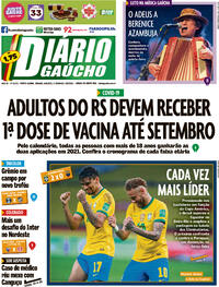 Capa do jornal Diário Gaúcho 05/06/2021