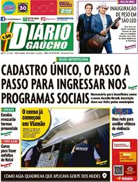 Capa do jornal Diário Gaúcho 05/11/2021