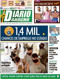 Capa do jornal Diário Gaúcho 06/04/2021