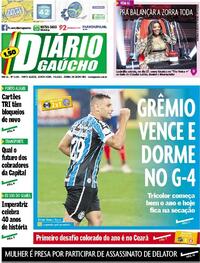 Capa do jornal Diário Gaúcho 07/01/2021