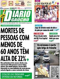 Capa do jornal Diário Gaúcho 07/04/2021