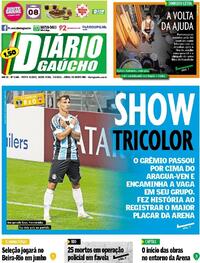Capa do jornal Diário Gaúcho 07/05/2021