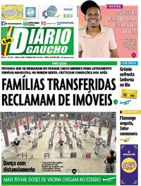 Capa do jornal Diário Gaúcho 08/02/2021