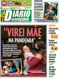 Capa do jornal Diário Gaúcho 08/05/2021