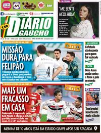 Capa do jornal Diário Gaúcho 08/07/2021