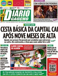 Capa do jornal Diário Gaúcho 08/12/2021