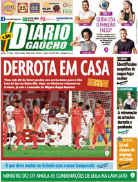 Capa do jornal Diário Gaúcho 09/03/2021