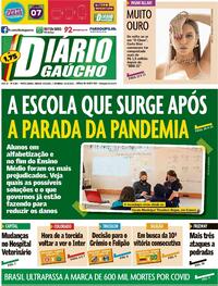 Capa do jornal Diário Gaúcho 09/10/2021