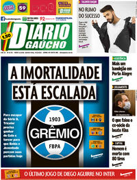 Capa do jornal Diário Gaúcho 09/12/2021