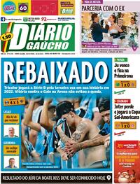 Capa do jornal Diário Gaúcho 10/12/2021