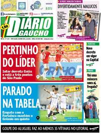 Capa do jornal Diário Gaúcho 11/01/2021