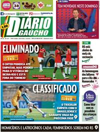 Capa do jornal Diário Gaúcho 11/06/2021