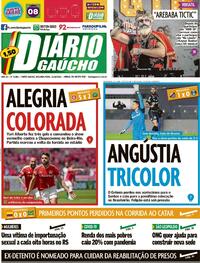 Capa do jornal Diário Gaúcho 11/10/2021
