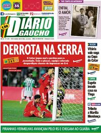 Capa do jornal Diário Gaúcho 11/11/2021