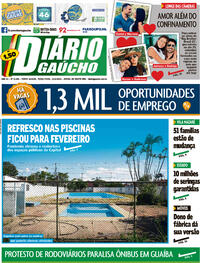 Capa do jornal Diário Gaúcho 12/01/2021