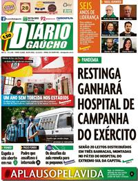 Capa do jornal Diário Gaúcho 12/03/2021