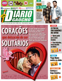 Capa do jornal Diário Gaúcho 12/06/2021