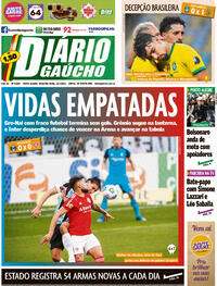 Capa do jornal Diário Gaúcho 12/07/2021