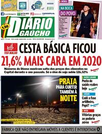 Capa do jornal Diário Gaúcho 13/01/2021
