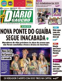 Capa do jornal Diário Gaúcho 13/12/2021