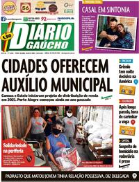 Capa do jornal Diário Gaúcho 14/04/2021
