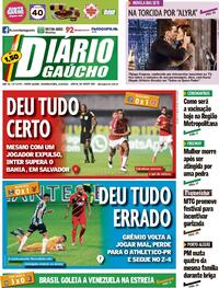 Capa do jornal Diário Gaúcho 14/06/2021