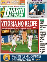 Capa do jornal Diário Gaúcho 14/09/2021