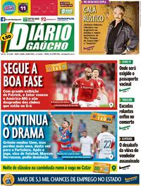 Capa do jornal Diário Gaúcho 14/10/2021