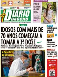 Capa do jornal Diário Gaúcho 15/09/2021