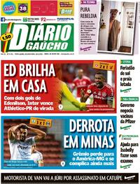 Capa do jornal Diário Gaúcho 15/11/2021