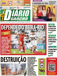 Capa do jornal Diário Gaúcho 16/07/2021