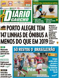 Capa do jornal Diário Gaúcho 16/09/2021