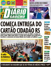 Capa do jornal Diário Gaúcho 16/11/2021