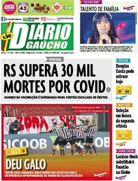 Capa do jornal Diário Gaúcho 17/06/2021