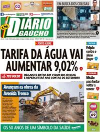 Capa do jornal Diário Gaúcho 17/07/2021