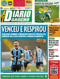 Capa do jornal Diário Gaúcho 17/11/2021
