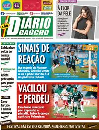 Capa do jornal Diário Gaúcho 18/10/2021