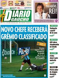 Capa do jornal Diário Gaúcho 19/04/2021