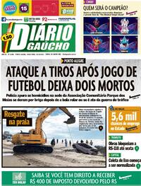 Capa do jornal Diário Gaúcho 19/10/2021