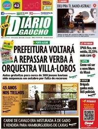 Capa do jornal Diário Gaúcho 19/11/2021