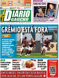 Capa do jornal Diário Gaúcho 21/07/2021