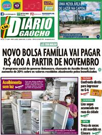 Capa do jornal Diário Gaúcho 21/10/2021
