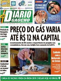 Capa do jornal Diário Gaúcho 22/01/2021