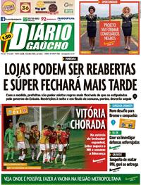 Capa do jornal Diário Gaúcho 22/03/2021