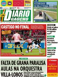 Capa do jornal Diário Gaúcho 22/10/2021