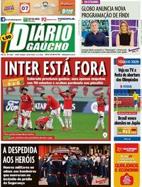 Capa do jornal Diário Gaúcho 23/07/2021