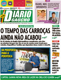 Capa do jornal Diário Gaúcho 23/10/2021