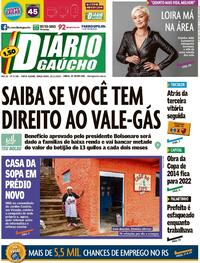 Capa do jornal Diário Gaúcho 23/11/2021